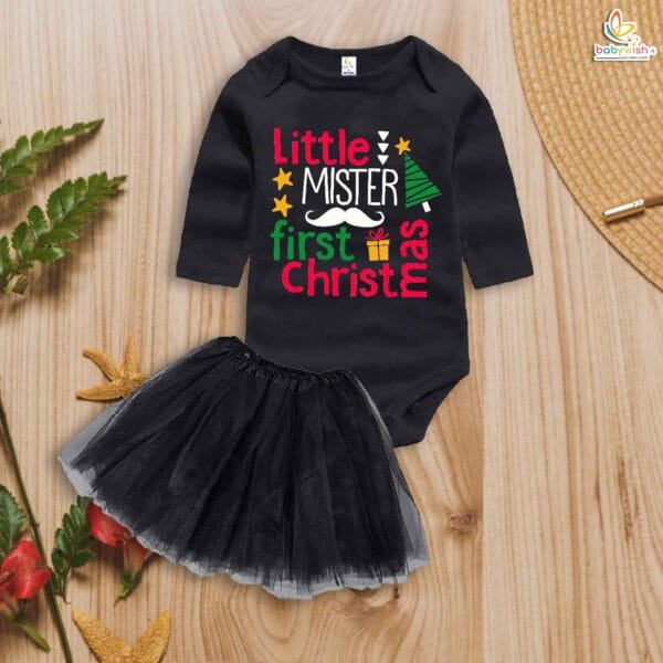 Newborn girls tutu skirt Full Sleeve romper Christmas print onesies bodysuits for baby 0 to 12 months - Image 4