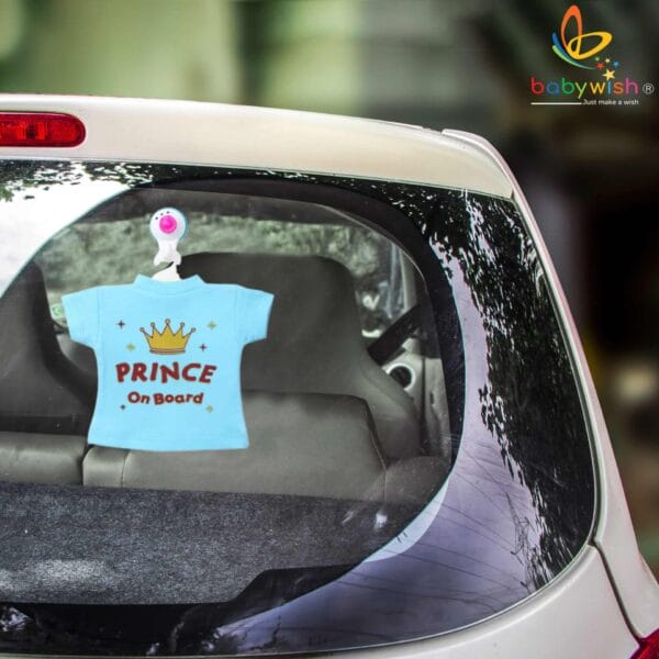 Baby on Board Car Decals Cloth Safety Sign Board with Hanger & Vacuum suction cup - Image 3