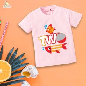 Two Year Birthday Unisex T-Shirt Half Sleeve Round Neck Topwear tee for kids
