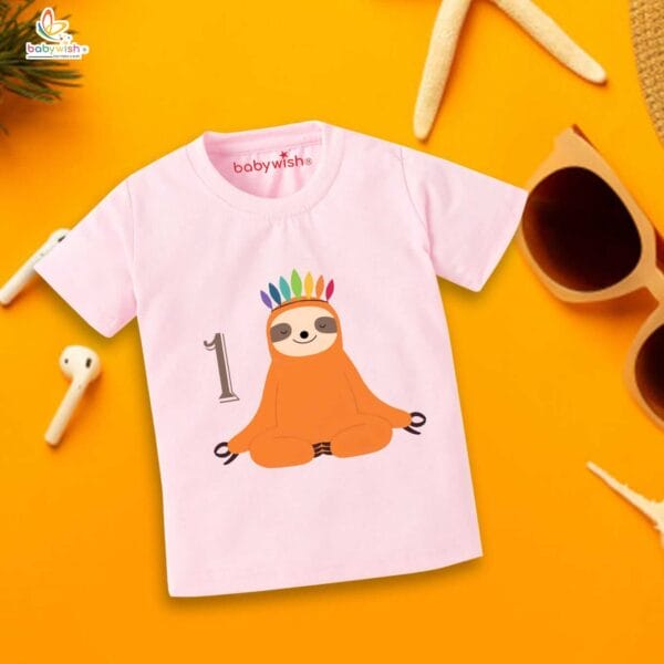 One Year Birthday Unisex T-Shirt Half Sleeve Round Neck Topwear tee for kids - Image 2