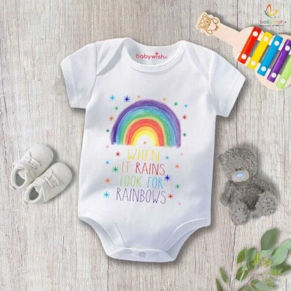 Baby Newborn Monsoon Bodysuits romper Half Sleeve Envelope Neck Onesies Rainfall  Outfit