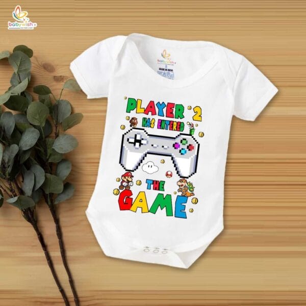 Fathers Day Special Combo White T-Shirts and Romper Sets for Father and baby Combo Pack of 2 |  Leveled Up to SUPER DADDIO | - Image 3