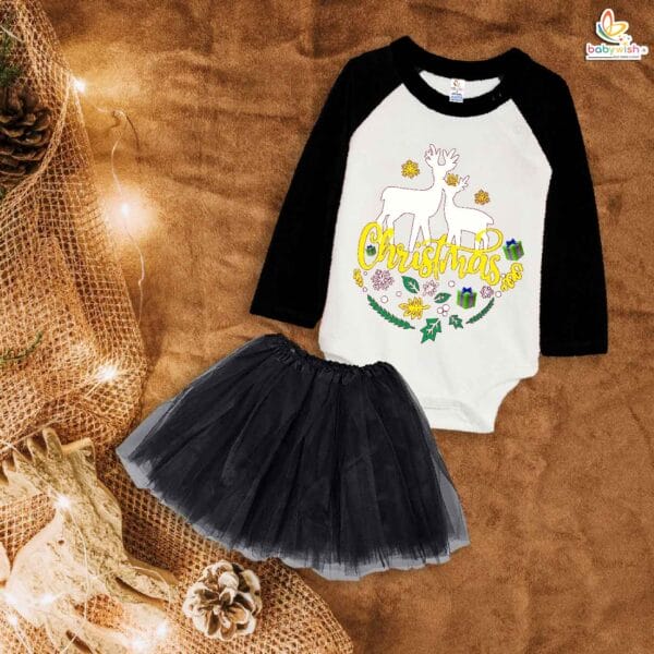 Newborn girls tutu skirt Full Sleeve romper Christmas print onesies bodysuits for baby 0 to 12 months - Image 5