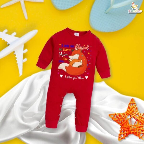 My First Mother’s Day Baby Romper – Full Body “I Love My Mummy” Bodysuit for Newborn Infant Girl or Boy – Cute and Heartwarming Mother’s Day Gift Outfit – Babywish - Image 2
