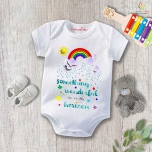 Baby Newborn Monsoon Bodysuits romper Half Sleeve Envelope Neck Onesies Rainfall  Outfit