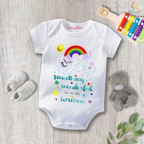 Baby Newborn Monsoon Bodysuits romper Half Sleeve Envelope Neck Onesies Rainfall  Outfit