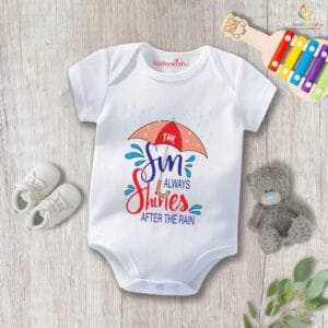 Baby Newborn Monsoon Bodysuits romper Half Sleeve Envelope Neck Onesies Rainfall  Outfit