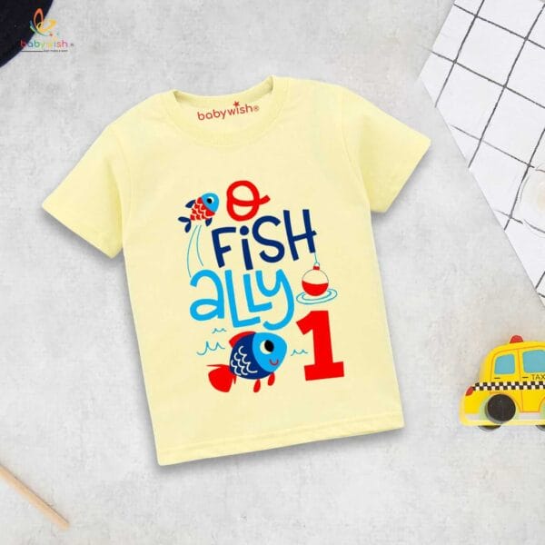 One Year Birthday Unisex T-Shirt Half Sleeve Round Neck Topwear tee for kids - Image 3