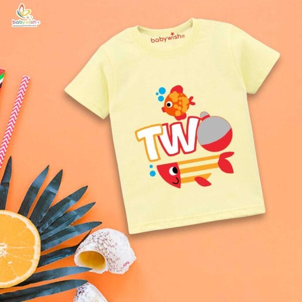 Two Year Birthday Unisex T-Shirt Half Sleeve Round Neck Topwear tee for kids - Image 3