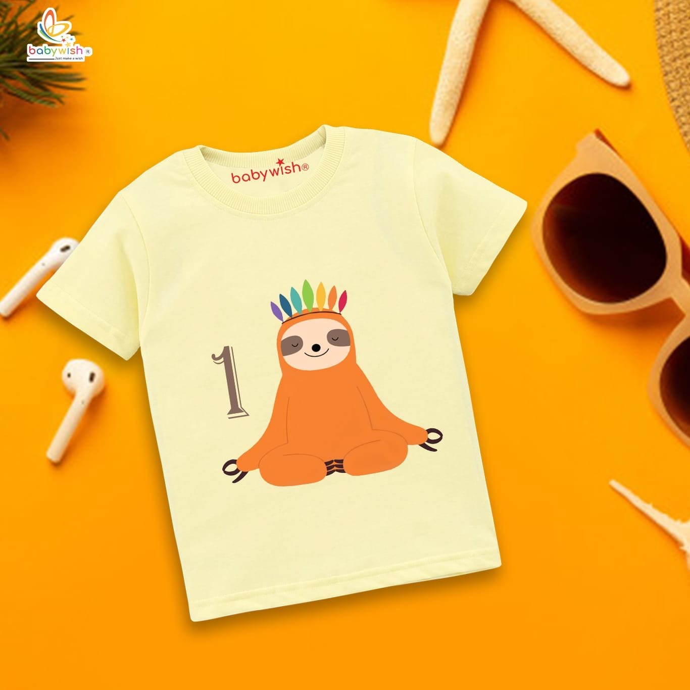One Year Birthday Unisex T-Shirt Half Sleeve Round Neck Topwear tee for kids