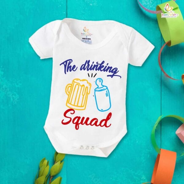 Fathers Day Special Combo White T-Shirts and Romper Sets for Father and baby Combo Pack of 2 | The Drinking Squad | - Image 3