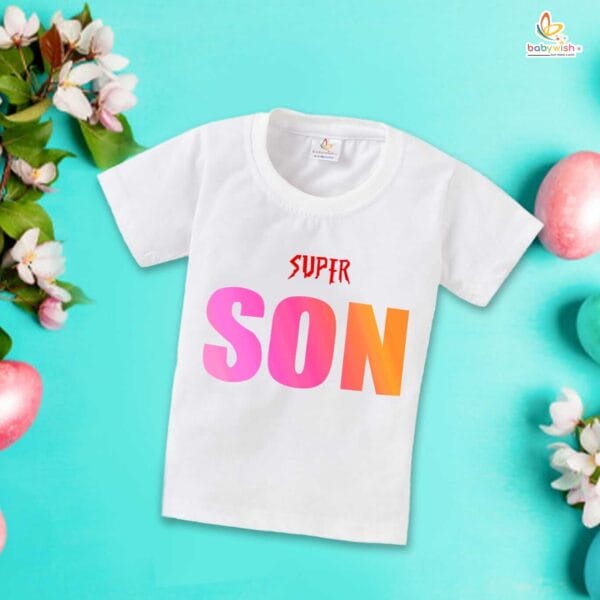 Fathers Day Special Combo White T-Shirts Sets for Father and KId Combo Pack of 2 | Super DAD Super SON | - Image 3