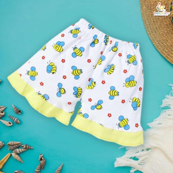 Babywish Baby Girl Cotton Frock Newborn Girl Knee Length Sleeveless Dress BeeTheme Printed - Image 3