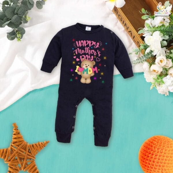 My First Mother’s Day Baby Romper – Full Body “Today Is Mummy’s Day” Bodysuit for Newborn Infant Girl or Boy – Adorable Mother’s Day Outfit Gift – Babywish