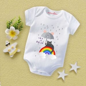 Baby Newborn Monsoon Bodysuits romper Half Sleeve Envelope Neck Onesies Rainfall  Outfit