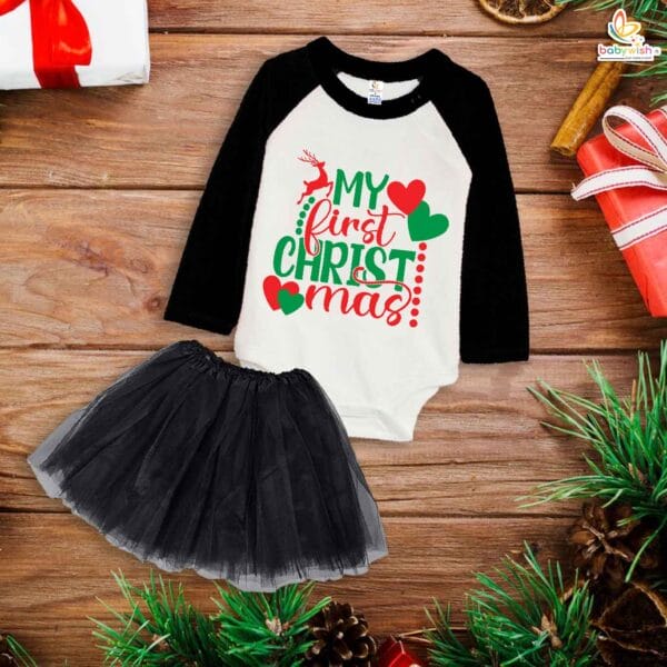 Newborn girls tutu skirt Full Sleeve romper Christmas print onesies bodysuits for baby 0 to 12 months - Image 5