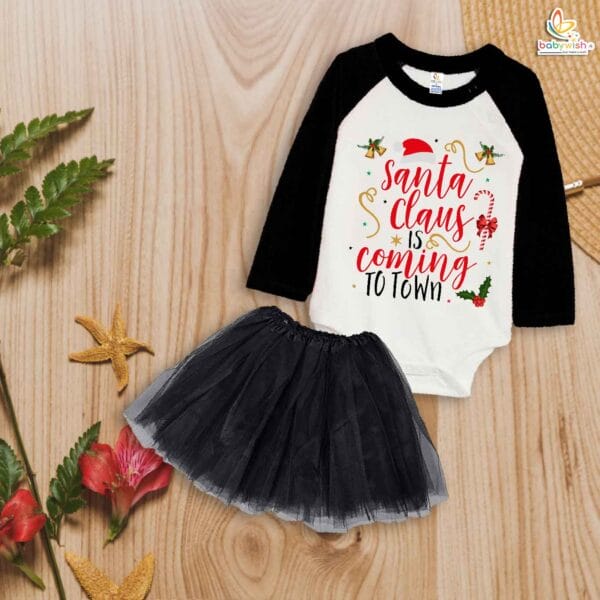 Newborn girls tutu skirt Full Sleeve romper Christmas print onesies bodysuits for baby 0 to 12 months - Image 5