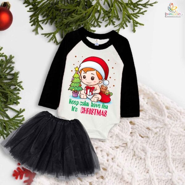 Newborn girls tutu skirt Full Sleeve romper Christmas print onesies bodysuits for baby 0 to 12 months - Image 5
