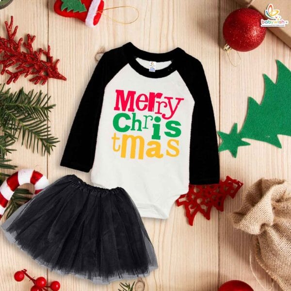 Newborn girls tutu skirt Full Sleeve romper Christmas print onesies bodysuits for baby 0 to 12 months - Image 5