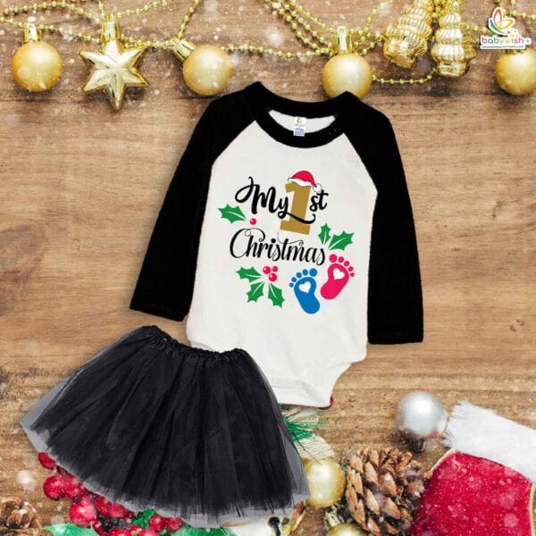 Newborn girls tutu skirt Full Sleeve romper Christmas print onesies bodysuits for baby 0 to 12 months - Image 5