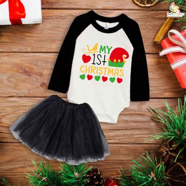 Newborn girls tutu skirt Full Sleeve romper Christmas print onesies bodysuits for baby 0 to 12 months - Image 5