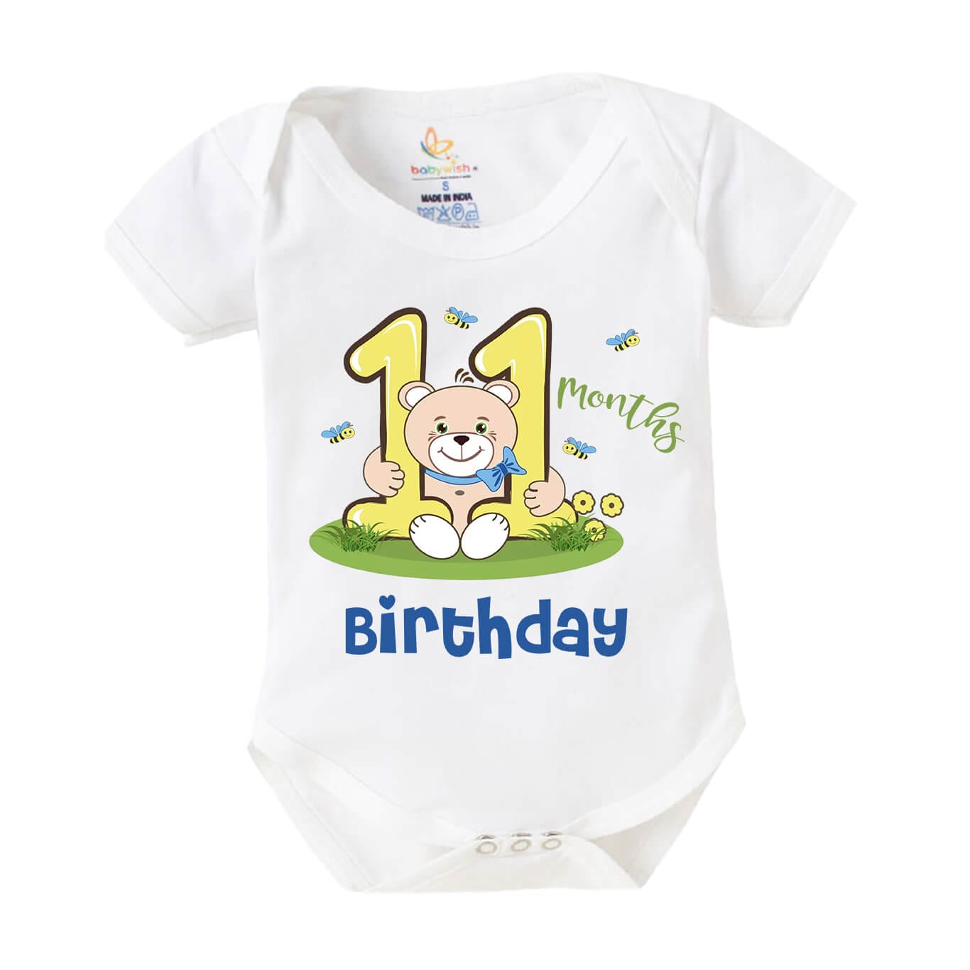 One month unisex baby romper half sleeve round neck onesie