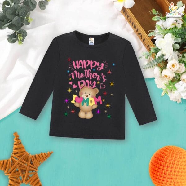 My First Mother’s Day Baby T-Shirt – Full Sleeve “Today Is Mummy’s Day” Outfit for Newborn Infant Boys and Girls – Babywish - Image 4
