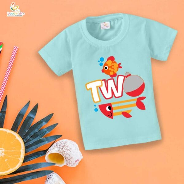 Two Year Birthday Unisex T-Shirt Half Sleeve Round Neck Topwear tee for kids - Image 2
