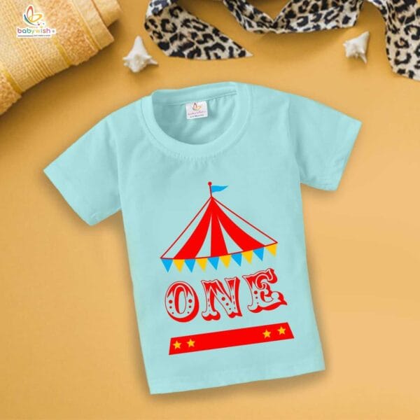 One Year Birthday Unisex T-Shirt Half Sleeve Round Neck Topwear tee for kids - Image 3