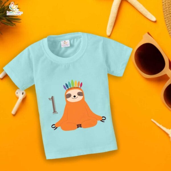One Year Birthday Unisex T-Shirt Half Sleeve Round Neck Topwear tee for kids - Image 3