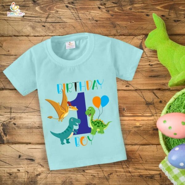 One Year Birthday Unisex T-Shirt Half Sleeve Round Neck Topwear tee for kids - Image 3