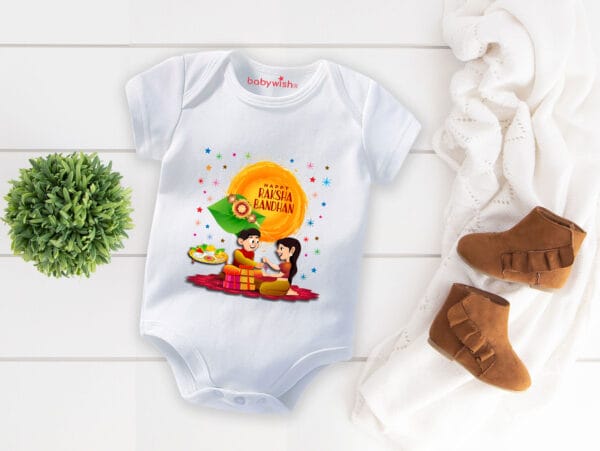 Babywish Rakshabandhan Romper Brother Sister Matching dress Rakshabandhan gift for Rakhi