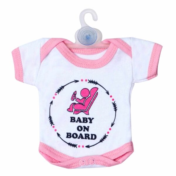 Baby on Board Car Decals Cloth Safety Sign Board with Hanger & Vacuum suction cup - Image 2
