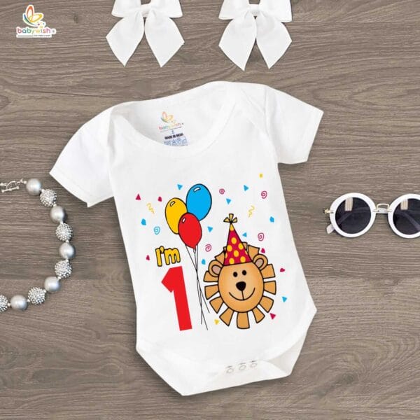 One month unisex baby romper half sleeve round neck onesie - Image 5