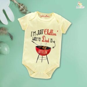 Fathers Day Special Baby Outfit Half Sleeve Unisex Multicolor Romper Onesies for Newborn baby