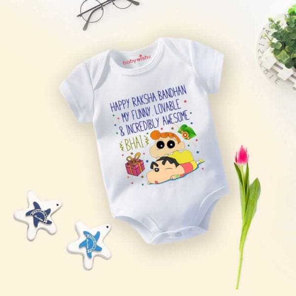 Babywish Rakshabandhan Romper Brother Sister Matching dress Rakshabandhan gift for Rakhi - Image 5