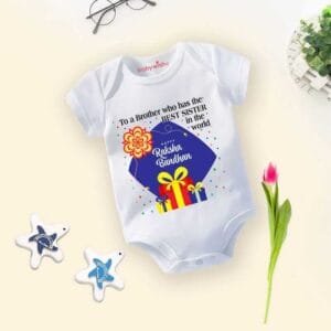 Babywish Rakshabandhan Romper Brother Sister Matching dress Rakshabandhan gift for Rakhi