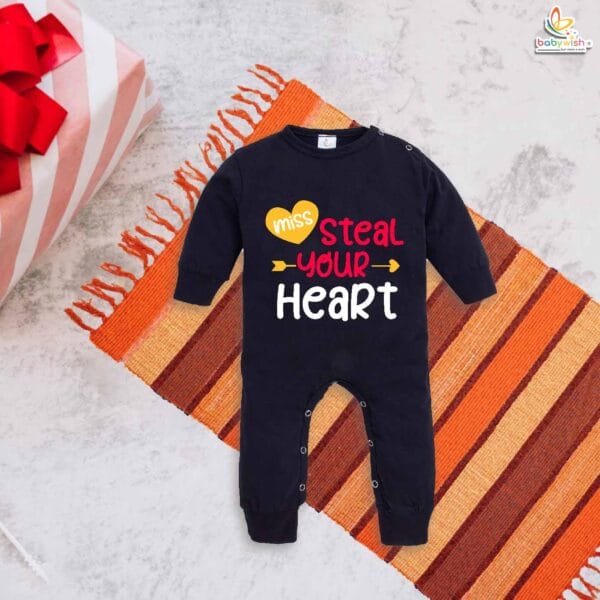 Miss Steal Your Heart Valentine’s Day Baby Romper – My First Valentine’s Day Full Bodysuit for Newborn & Infant Girls | Cute Baby Valentine Outfit – Babywish - Image 2