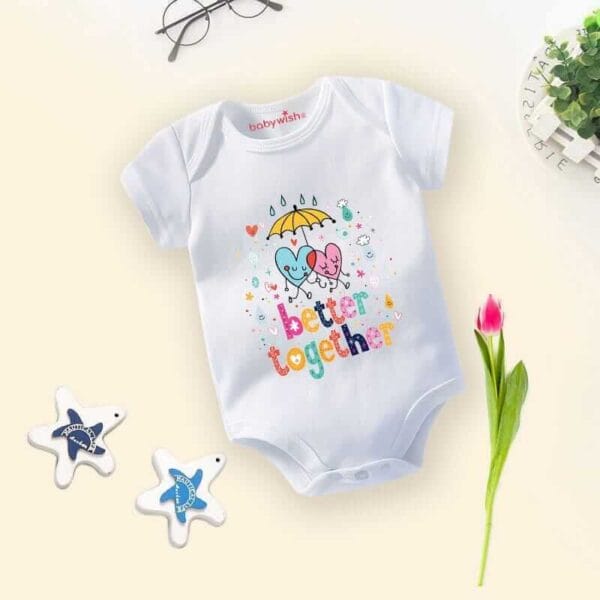 Baby Newborn Monsoon Bodysuits romper Half Sleeve Envelope Neck Onesies Rainfall  Outfit