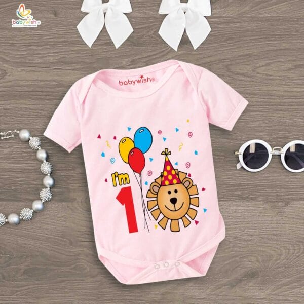One month unisex baby romper half sleeve round neck onesie - Image 3