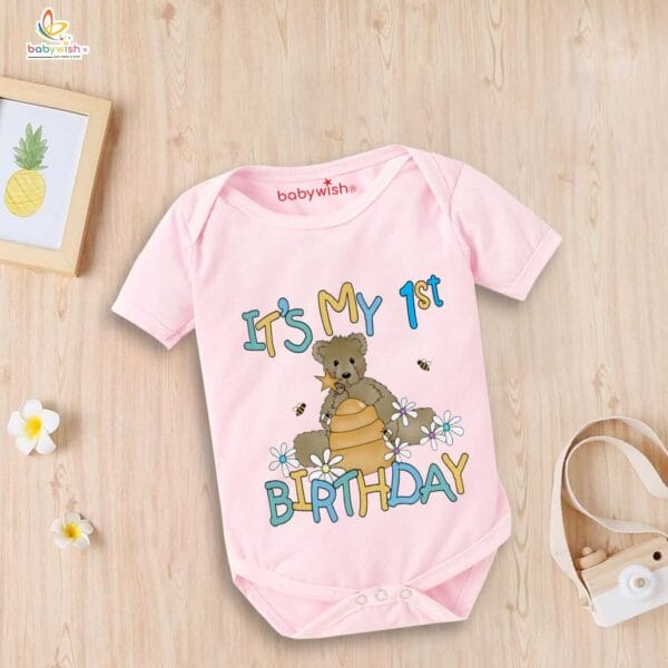One month unisex baby romper half sleeve round neck onesie - Image 2