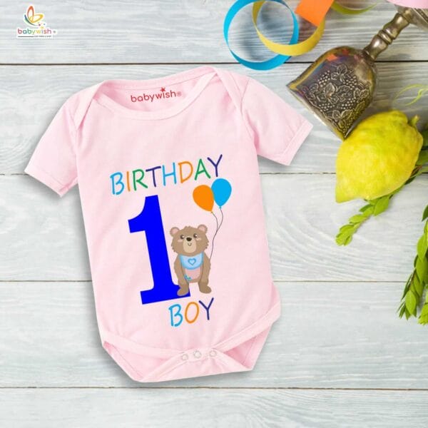 One month unisex baby romper half sleeve round neck onesie - Image 3