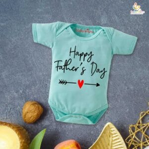 Fathers Day Special Baby Outfit Half Sleeve Unisex Multicolor Romper Onesies for Newborn baby