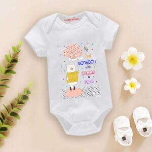 Baby Newborn Monsoon Bodysuits romper Half Sleeve Envelope Neck Onesies Rainfall  Outfit