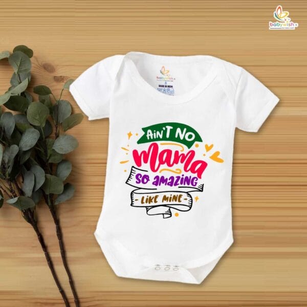 Mothers Day Special Combo White T-Shirts and Romper Sets for Mother and baby Combo Pack of 2 - Image 3