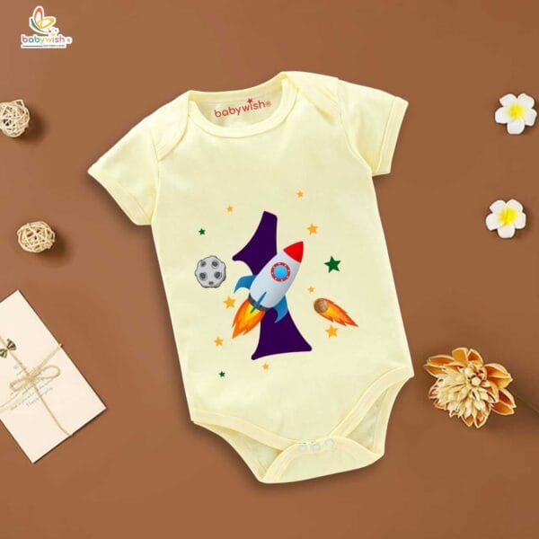 One month unisex baby romper half sleeve round neck onesie - Image 2