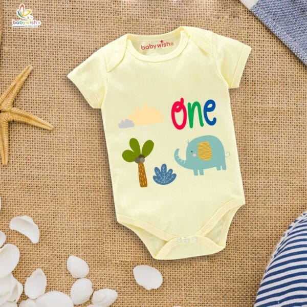 One month unisex baby romper half sleeve round neck onesie - Image 4