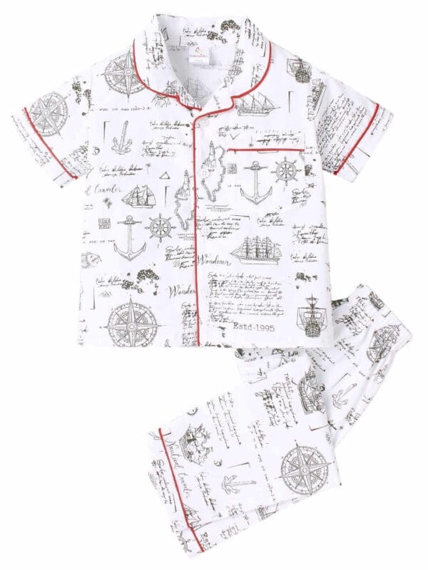 Kids Sleepsuit for Baby Boy’s and Girl’s Topwear and Pajamas Set Long Sleeve Sleepwear Baby Clothing Sets - Historical Weapons Print