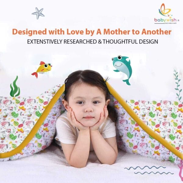 GOTS Certified Organic Muslin Baby Dohar Blanket for Newborn Soft Crib All Seasons Quilt for Microfiber Giftset - Orange Unicorn Rainbow - Image 2