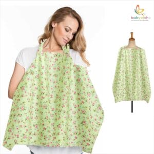 Nursing covers for Mother Breathable feeding cover for Breastfeeding 360° Coverage Protection Cover - Pista Flower Paradise
